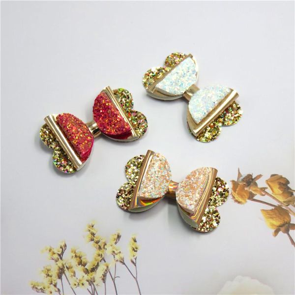 

hair accessories 1pcs pretty love ties bows elastic bands for baby barrette girls novelty hairpin creativity clips scrunchy kids, Slivery;white