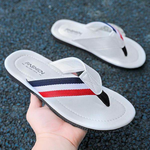 

slippers classic black flip flops for men summer outdoor beach casual male breathable thong sandals with arch support slides