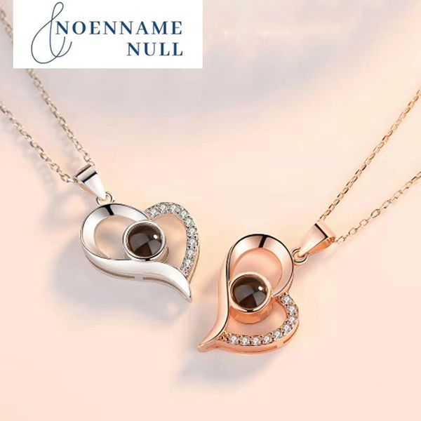 

pendant necklaces rose gold mapping necklace 100 languages i love you projection romantic memory wedding, Silver