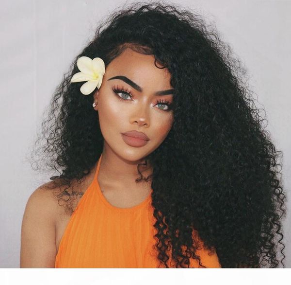 

360 lace front human hair wigs for women brazilian deep wave lace frontal wig pre plucked with baby hair natural hairstyles color, Black;brown