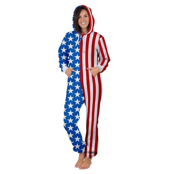 

women's jumpsuits & rompers 3d printed one piece pants hoodies women men long sleeve zipper hooded jumpsuit female playsuits, Black;white