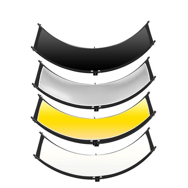 

u-typed reflector flash reflector four-color reflective curved portrait headssliver black 90 degree pgraphy