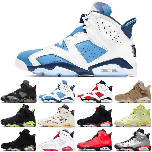 

air jordan retro 6 6s men basketball shoes bordeaux unc electric green british khaki carmine hare dmp infrared sports sneakers mens trainers, White;red
