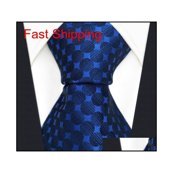 

f25 blue dots men neckties set classic fashion ties for male 63" we qylomh mj_fashion, Blue;purple