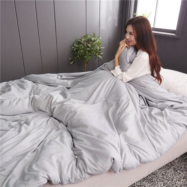 

2021 new 100% cotton winter blankets silk coverlet of the king's queen in real size gender solid color clothing input crafts flooding e