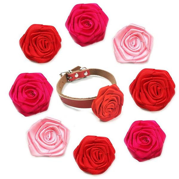 

dog apparel 50/100pcs valentine's day small dogs collar attachment bow ties puppies cat charms accessories flower