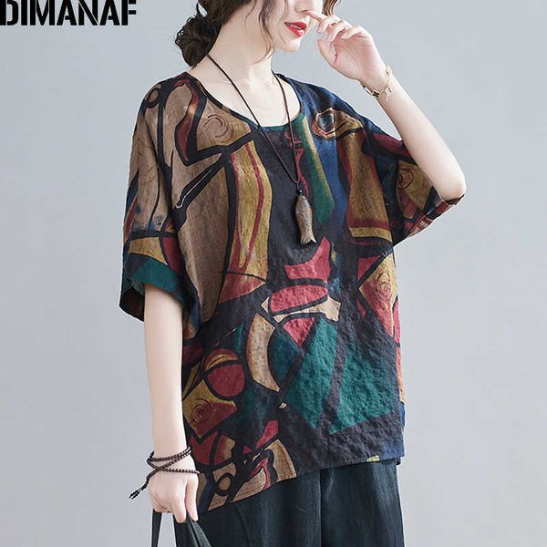 

plus size women t-shirt indie folk print tshirt vintage lady tunic tees loose oversized cotton casual summer 210531, White