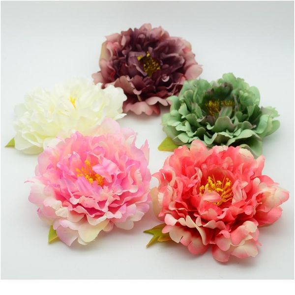 

2pcs silk plastic peony flower for home decor bridal accessories clearance fake stamen a cap diy gift wreath artificia jllcpb