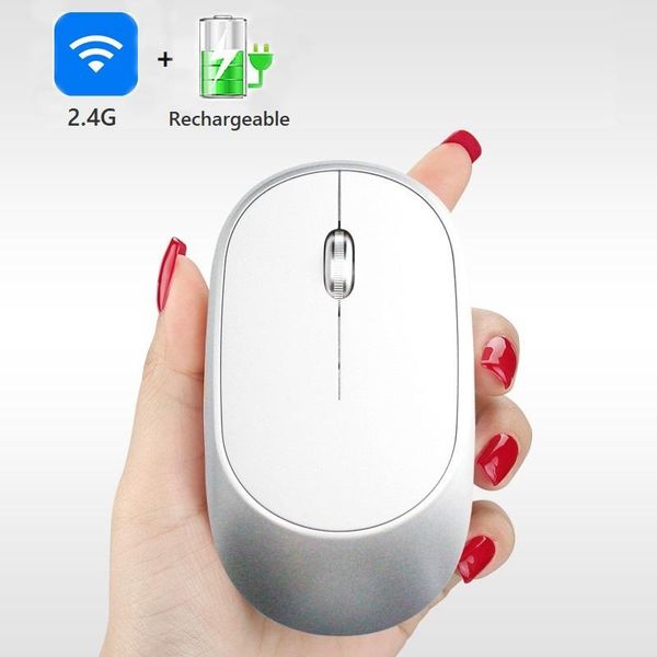 

mice mouse 2.4g wireless rechargeable optical mause silent ergonomic gaming 1600 dpi noiseless for computer mac ipad pc