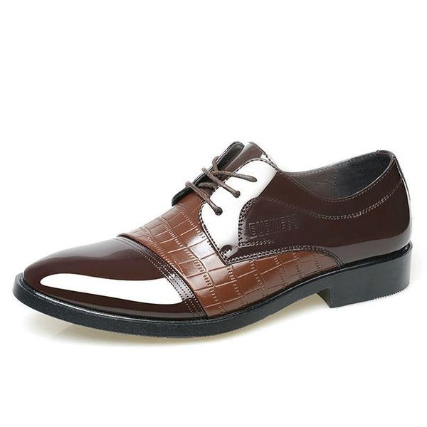 

dress shoes fashion men leather lace-up pointed toe office oxford for solid black formal wedding