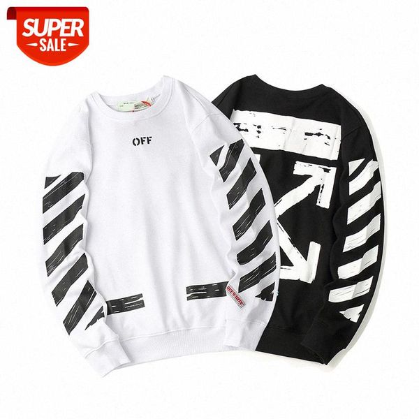 

18 ow sweater street men's and women's loose round neck pullover #od3u, Black