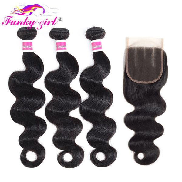 

human hair bulks funky girl peruvian body wave bundles with 4x4&hd 5x5 lace closure for women 360 frontal, Black