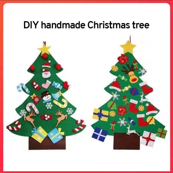 

christmas decorations diy felt tree 2021 year decoration for home navidad ornaments santa claus kids gifts