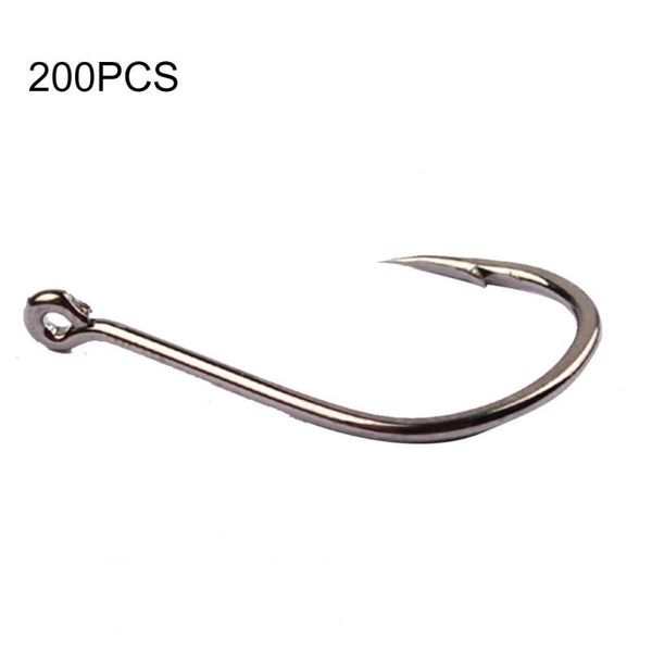 

fishing hooks 200pcs strong carbon steel sharp single fish bait tackle tool