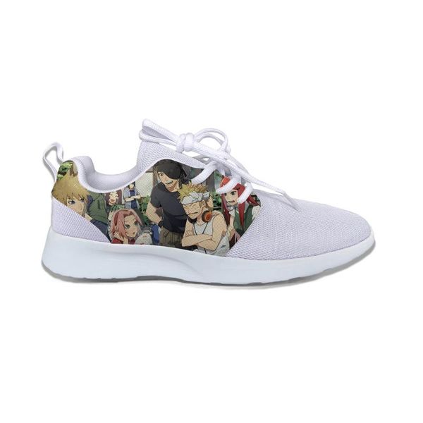 

sneakers japanese anime naruto uzumaki fashion cool funny kids sport running shoes casual breathable 3d printed boys girls, Black;red