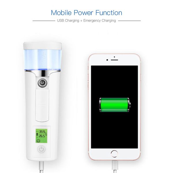 

3 in 1 mini nano mister spray 40ml spa face steamer mist sprayer skin moisture tester facial steamer skin moisturizing beauty 48