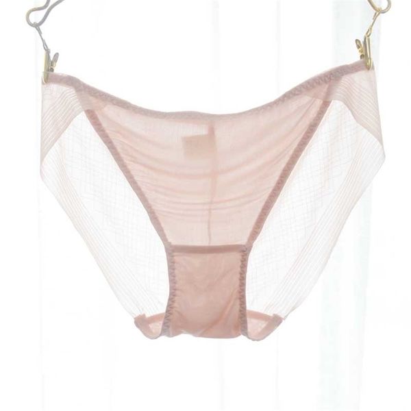 

1pc women's 100% silk thin mesh panties briefs underwear lingerie s  l tg004 210730, Black;pink