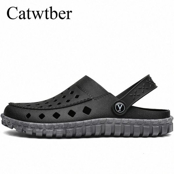 

catwtber new men sandals men flip flops thong beach sandals leather luxury male casual shoes flat slippers zapatillas hombre j6ca#, Black