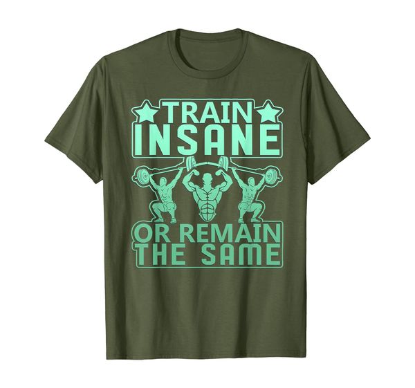 

train insane or remain the same graphic t shirt, White;black