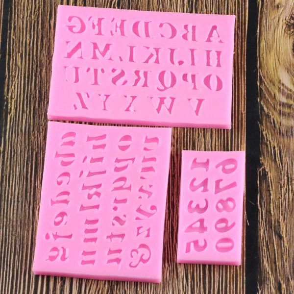 

baking moulds letter/number silicone mold fondant molds cake decorating tools chocolate kitchen mould