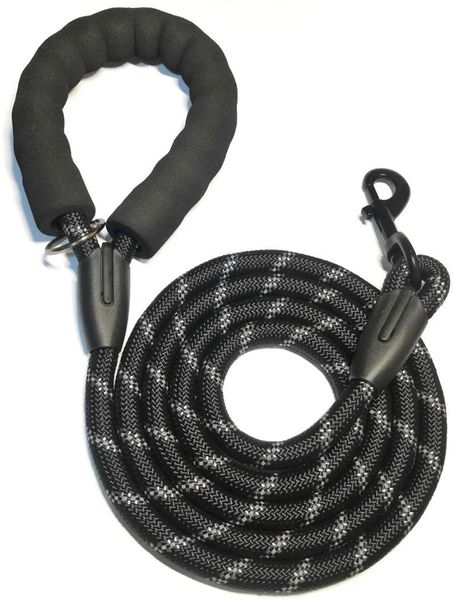

cat collars & leads nylon training pet dog leash with comfortable padded handle reflective threads durable walking belt for medium large