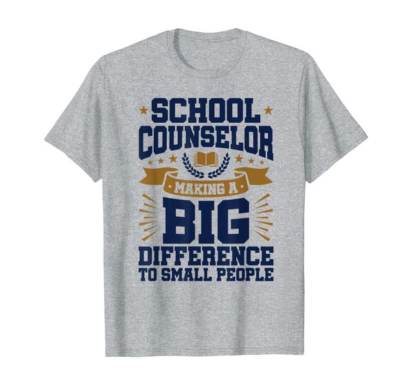 

making big difference to small people school counselor shirt, White;black