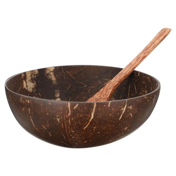

bowls 1 set coconut shell bowl serving decorative wooden tableware