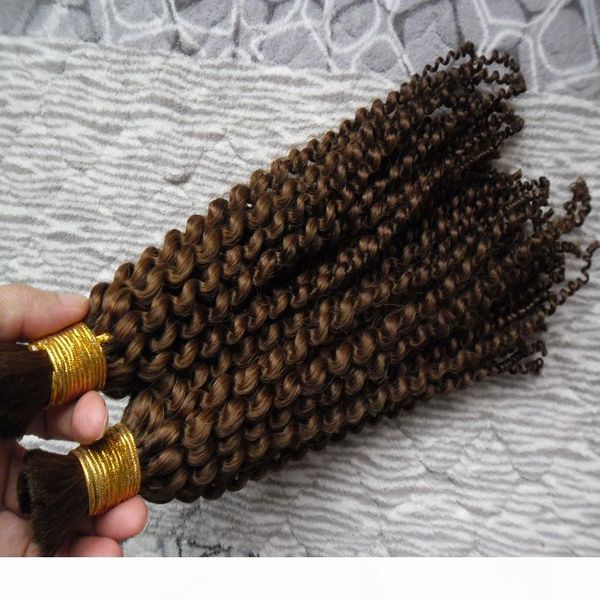 

human braiding hair bulk 2pcs mongolian afro kinky curly bulk hair for braiding 200g human hair for braiding bulk no attachment, Black