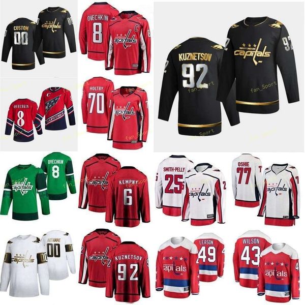 

washington capitals 2021 reverse retro jersey sprong daniel van riemsdyk trevor vanecek vitek vrana jakub wilson tom custom stitched, Black;red
