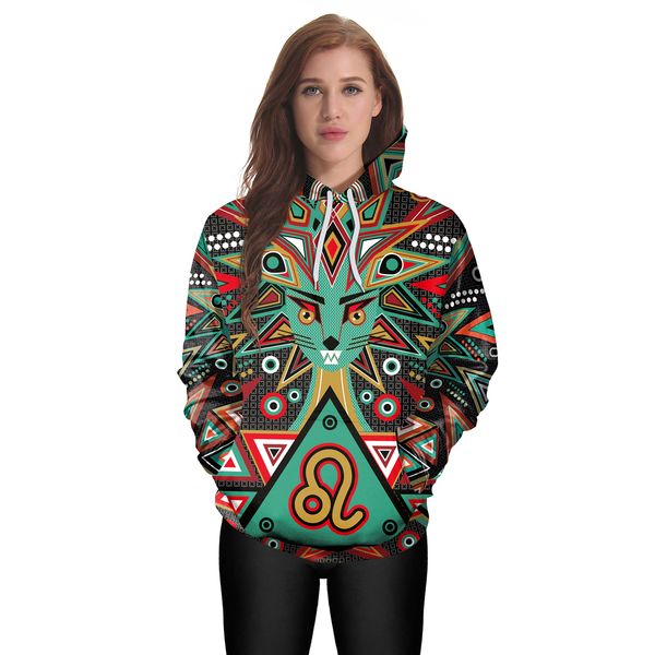 

new autumn and winter hoodie mens hoodies print men women animation colorful totem sweatshirt long sleeve b101-148, Black