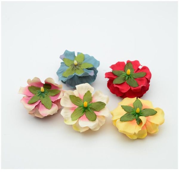 

100pcs silk roses artificial plastic flowers for christmas decor home wedding accessories scrapbook fake peony diy wrea jllieq