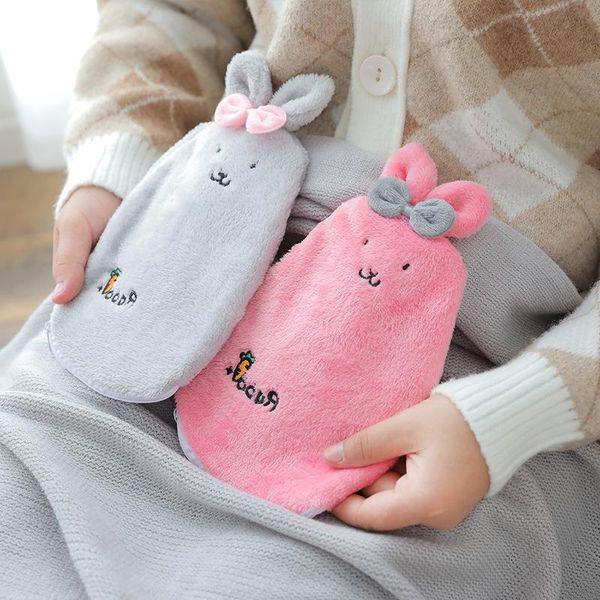 

2354 water injection warm explosion-proof and bottle plush heating palace cartoon removable rabbit washabl duasc
