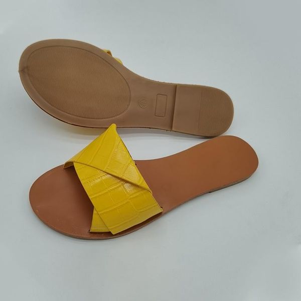 

slippers women 2021 fashion big size 41 female summer candy color ladies solid flats leisure slides outdoor beach footwear, Black