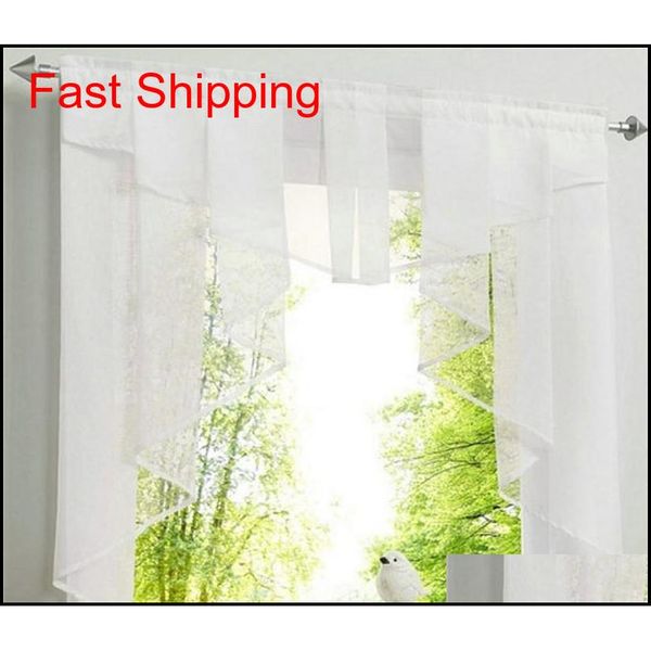 

flying tulle kitchen curtain for window balcony rome pleated design stitching colors voile sheer drape white yarn jllxfs xhhair