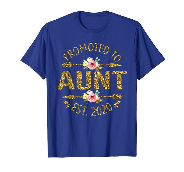 

promoted to aunt est 2020 new auntie to be shirt, White;black