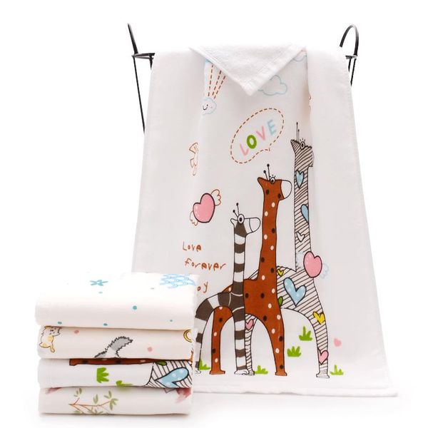 

towel pure cotton gauze large baby big print flamingo cartoon face lady luxurious soft wash water absorbent 40*74cm