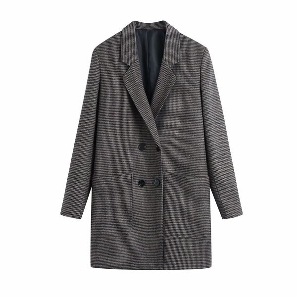 

women's jackets 3140 autumn european american plaid loose manufacturer wholesale and direct selling coat women p1se, Black;brown