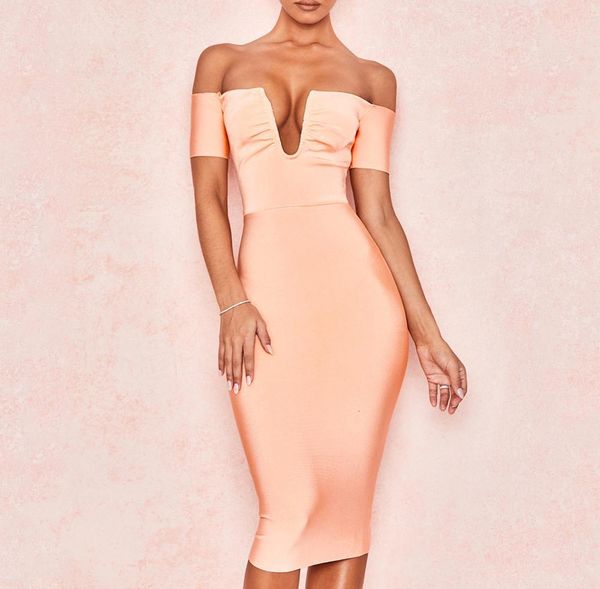 

shoulder deep take off v from women bandage summer 2021 evening cocktail party dressed as rayon ok0z, Black;gray