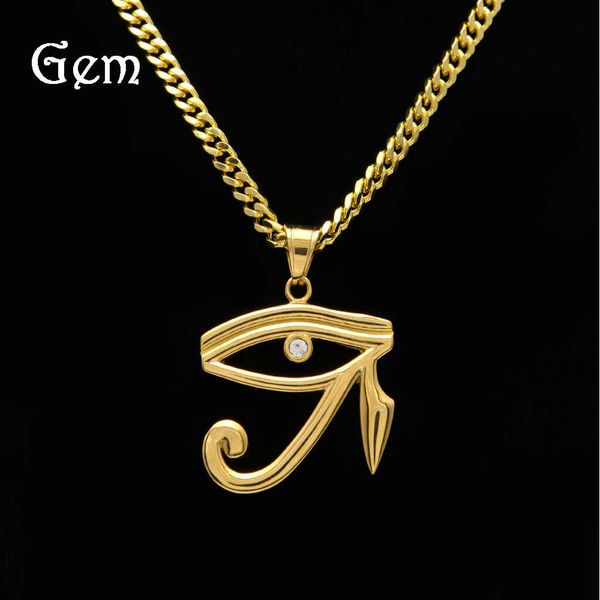 

new eye of horus egyptian talisman hawkhead eye pendant, Silver