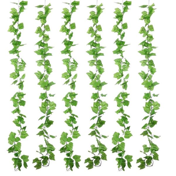 

decorative flowers & wreaths 6pcs artificial ivy vine hanging leaves plant greenery decor party home garden wedding wall
