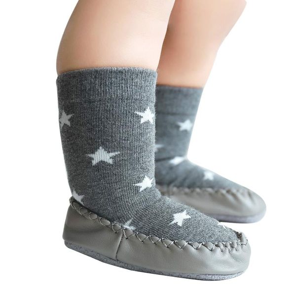 

first walkers baby shoes spring autumn winter warm floral print anti-slip footwear indoor walking for girls boys 0-18 months