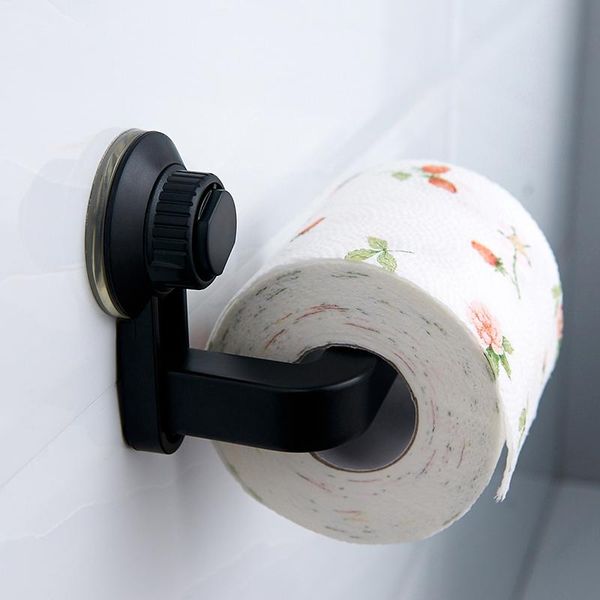 

hooks & rails no-drill self adhesive toilet paper holder bathroom kitchen roll accessory tissue towel rack metal holders
