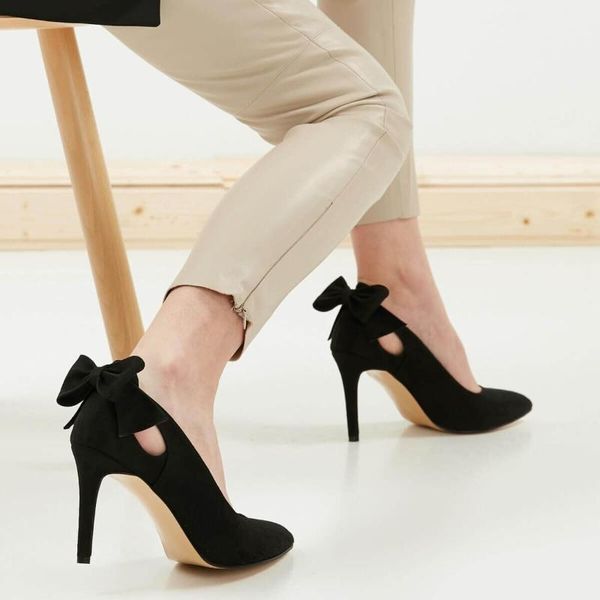 

dress shoes mio gusto brand eliza, black / red colors, 8cm heel-height, fasion women 's stiletto pumps