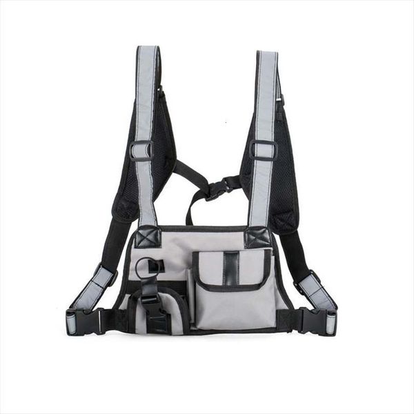 

hip hop tactical vest multifunction waist bags chest men women reflective shoulder strap nylon street style rig