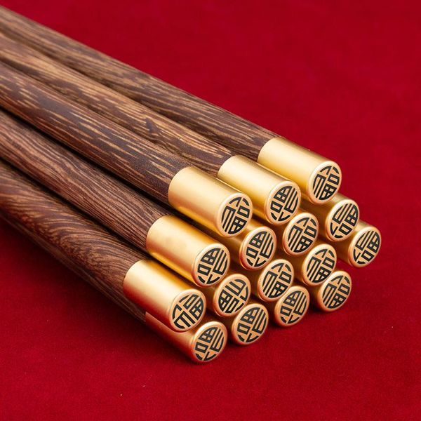 

chopsticks 10pairs natural wooden non-slip without lacquer wax healthy sushi sticks japanese wand tableware home