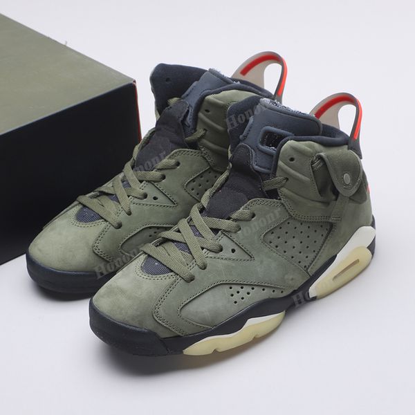 

jumpman 6 medium olive basketball shoes classic travis scotts 6s og army green sneakers cactus jack trainers men women running