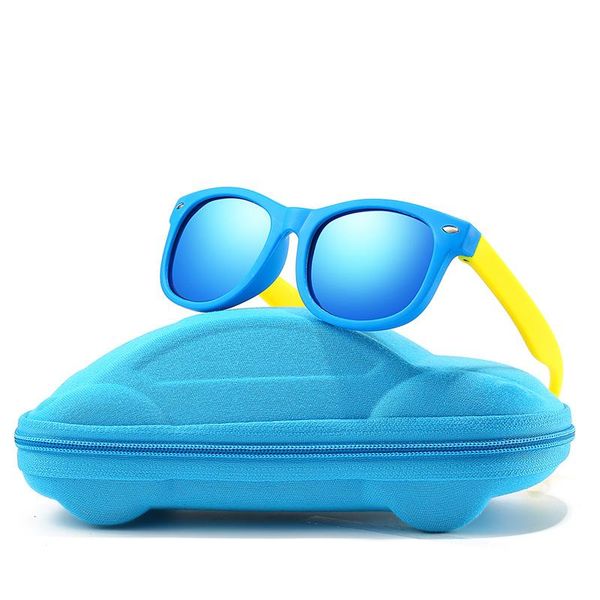 

sunglasses with case children uv polarized kids sun glasses for girls boys baby retro eyewear, White;black