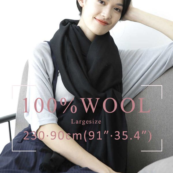 Große Wolle Schal Frauen Winter Luxus Marke Lange Schals für Damen Mode Poncho Schals Frauen 2019 Weiß Warp Schals und Wraps Q0828