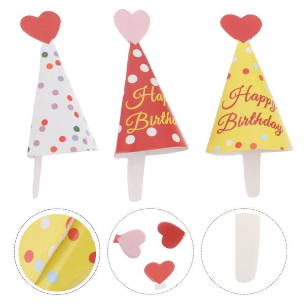 

other festive & party supplies 45pcs cake decorations paper birthday hat shape ers ornaments