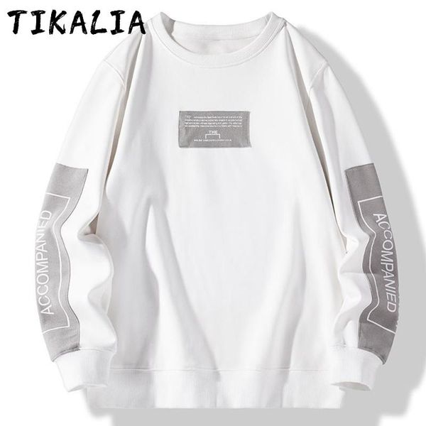 

men's hoodies & sweatshirts crewneck sweatshirt casual harajuku style men hoodie o-neck long sleeve pullovers fashion clothing 2021, Black